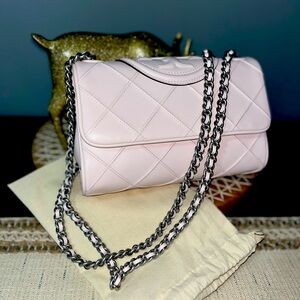 Tory Burch Small Fleming Soft Convertible Shoulder Bag - Pale Pink